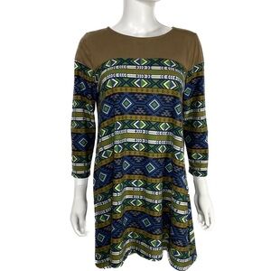 Bo Bel Micro Suede Asymmetrical Design 3/4 Sleeve Tunic Top